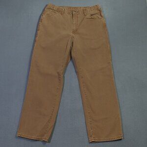 Dickies Pants Men's 34x30 Brown Canvas Utility Pocket Work Casual ED218STB